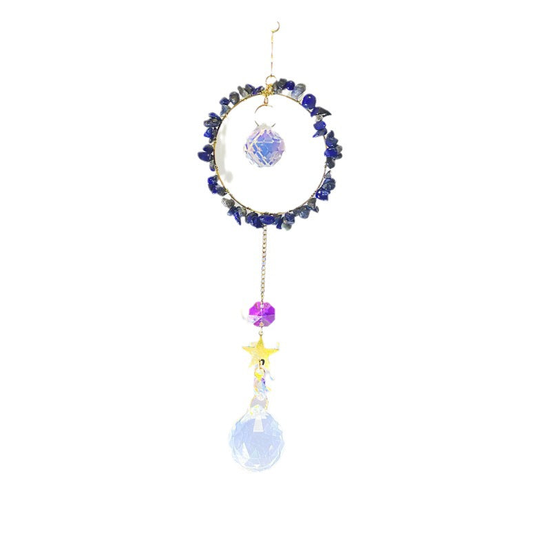 Wholesale Sun Catcher Hollow Natural Crystal Gravel Wind Chime Decorative Pendant